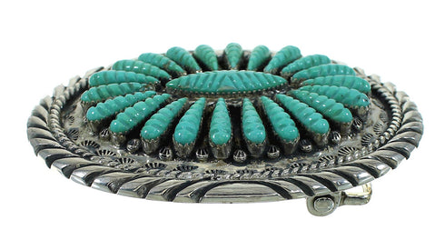 Turquoise Southwest Sterling Silver Belt Buckle VX64743